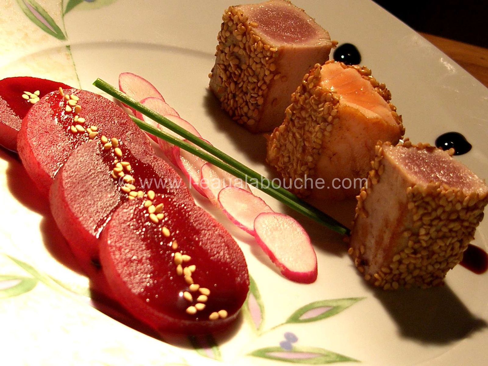 Tataki de Thon et de Saumon