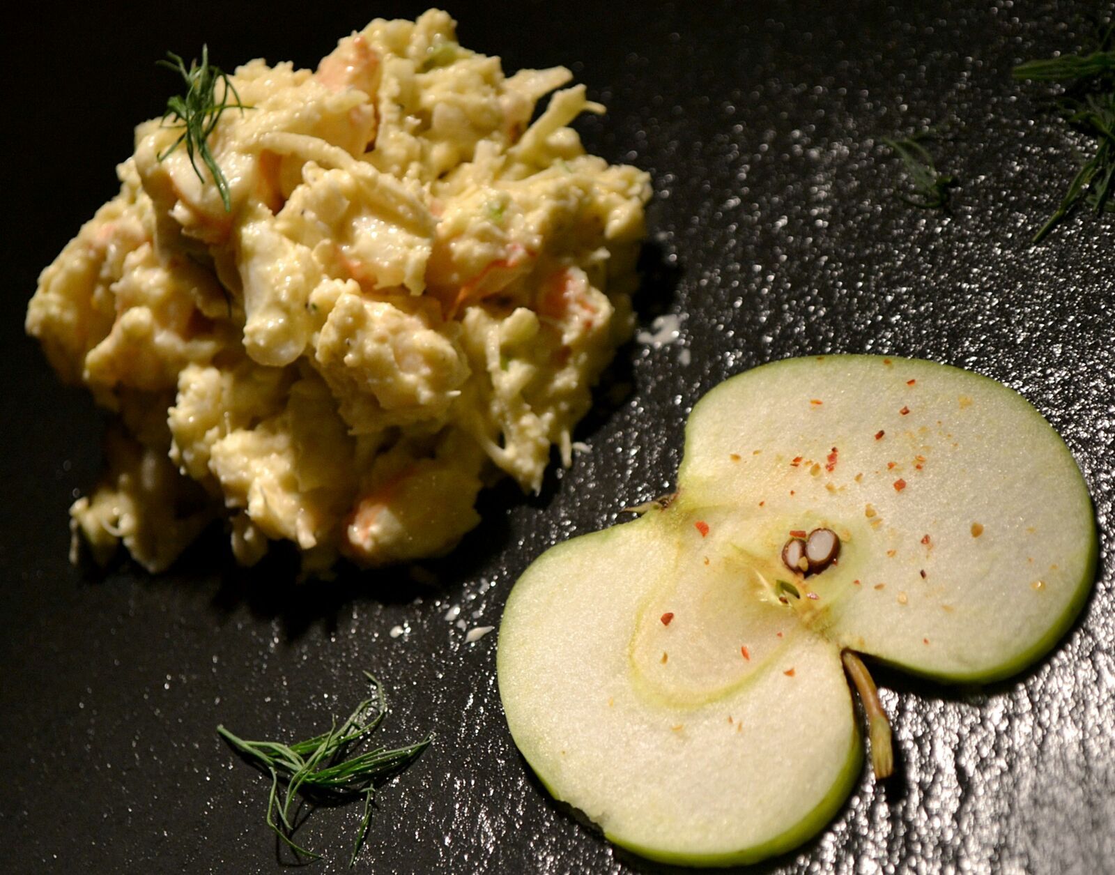 Salade De Crabe-Crevettes Granny Et Céleri Au Wasabi