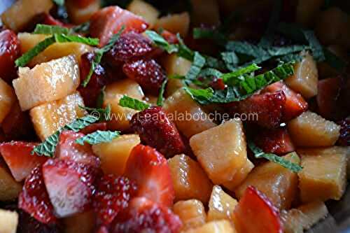 Salade De Melon Et De Fraises