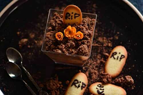 Tiramisu version pierre tombale pour Halloween !!! 😱