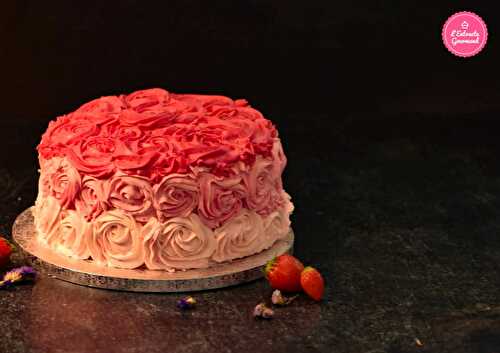 Rose cake façon fraisier 