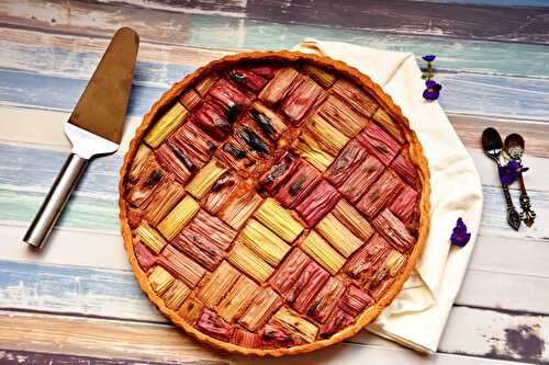 Tarte graphique à la rhubarbe