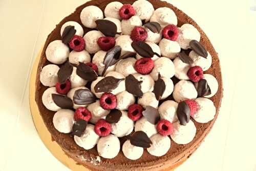 Caresse d'automne (entremet chocolat-framboises)