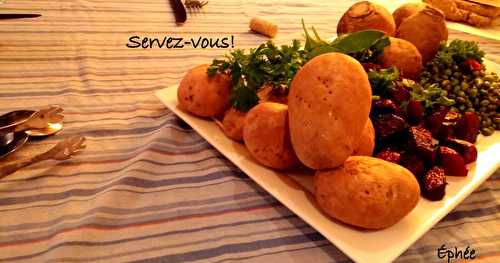 Betteraves, edamames, navet, pommes de terre au four ...