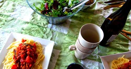 Bolognaise de lentilles et légumes