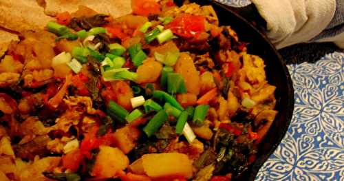 Casserole de shiitake, pommes de terre et légumes
