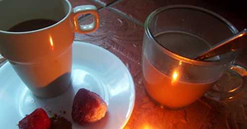 Chocolat chaud à la fraise pour journées sous la barre du -20