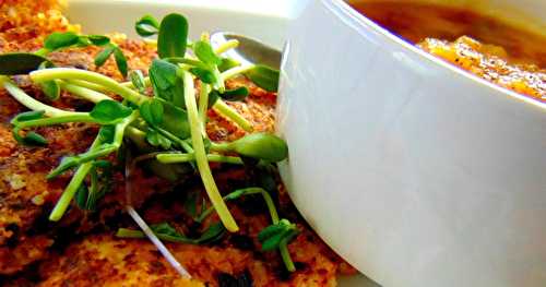 Crêpes de riz, courge, et lentilles rouges