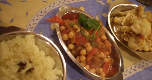 Curry de pois chiches et d'aubergine