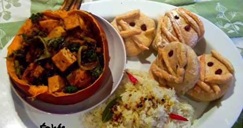 Curry de tofu, citrouille et kale