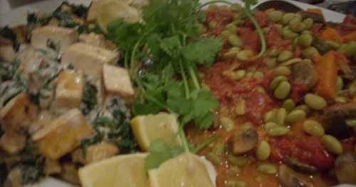 Curry et Saag tofu