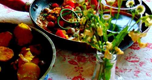 Escalopes à la poêle avec sauce aux petits fruits et frauxmage