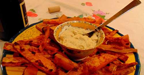 Frites de patates douces avec aïoli de noix de cajou