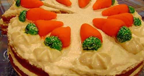 Gâteau aux carottes .... avec carottes en pâte d'amande
