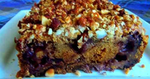 Gâteau streusel aux fraises et chocolat