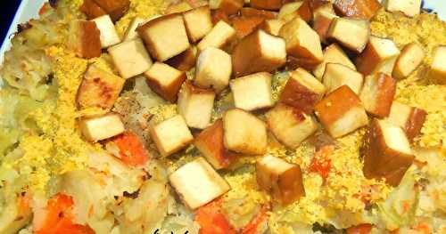 Gemiasspuree et tofu fumé 