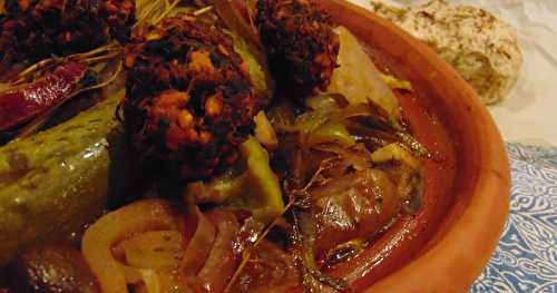 Keftas de légumes râpées et lentilles rouges  (avec tajine shakshuka)