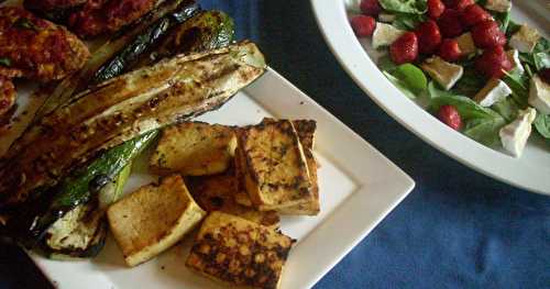 Légumes et tofu sur le BBQ