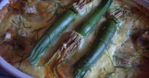 Omelette aux fleurs de courgettes