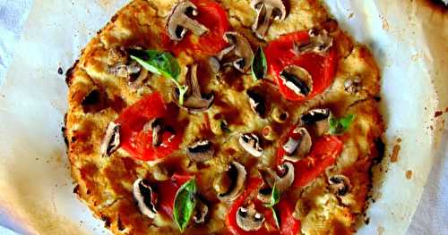 Pizza avec croûte de chou-fleur