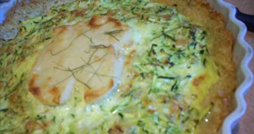 Quiche aux courgettes sur croûte de riz