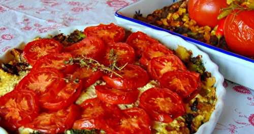 Quiche végane aux légumes sans croûte