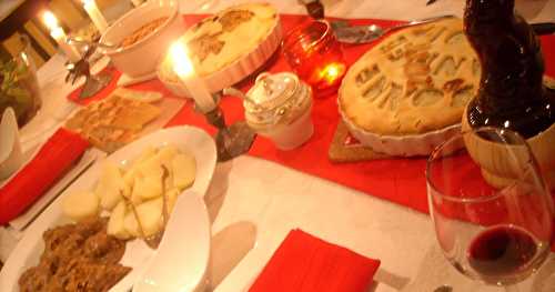 Repas du jour de l'an dans la plus pure tradition............ et végé!