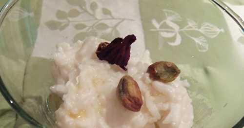 Riz au lait de coco et à l'eau de rose