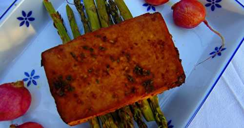 Rôti de tofu farci aux asperges (et été qui débarque!)