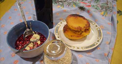 Salade à la courge et à la pomme grenade