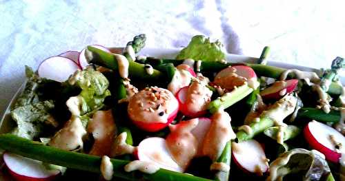 Salade d'asperges et radis à la japonaise
