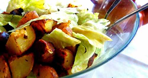 Salade Iceberg, pommes de terre, saucisse