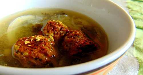 Soupe aux boulettes et aux deux choux