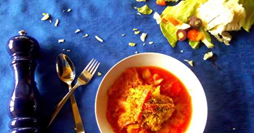 Soupe de légumes qui se gardent longtemps, qui se mange à la fourchette, et qui tache joliment les mains