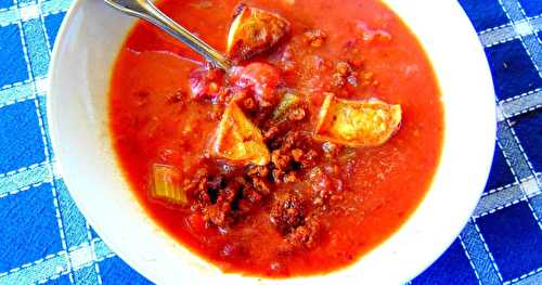 Soupe de tomates et haricots rouges 