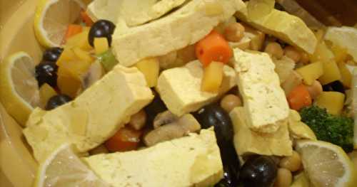 Tajine de pois chiches et tofu