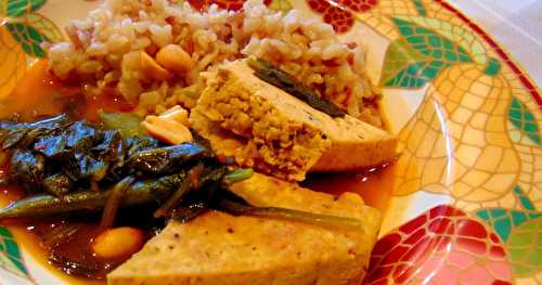 Tofu aux arachides et verdure