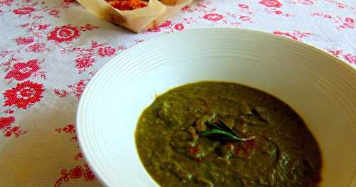 Velouté de haricots blancs et épinards