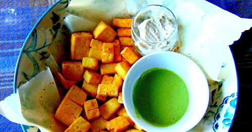 2 trempettes pour cubes de tofu à l'apéro (ou pas à l'apéro!)