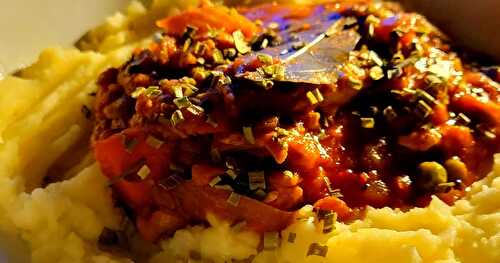 Ragoût de soya,  carottes et lentilles inspiré de la goulash 
