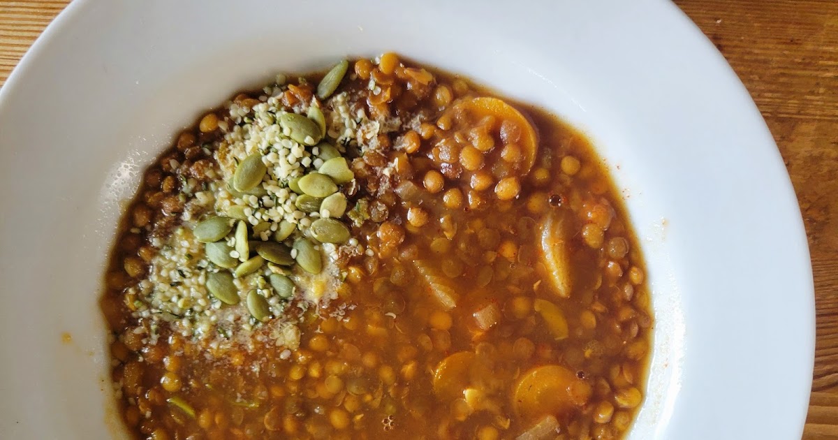 Soupe de lentilles tomatée aux saveurs indiennes