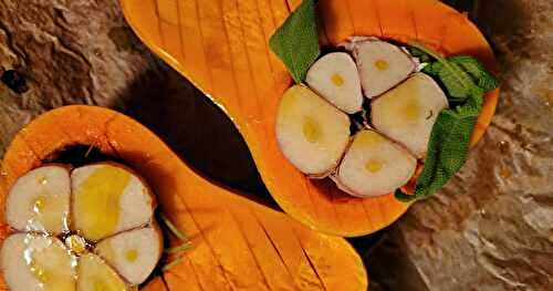 Mini courge butternut à l'ail et à la sauge