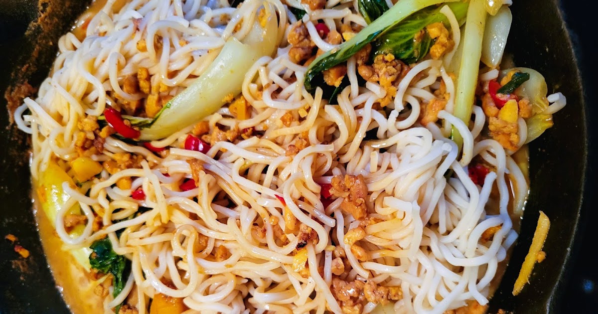 Nouilles aux protéines de soya et bok choi 