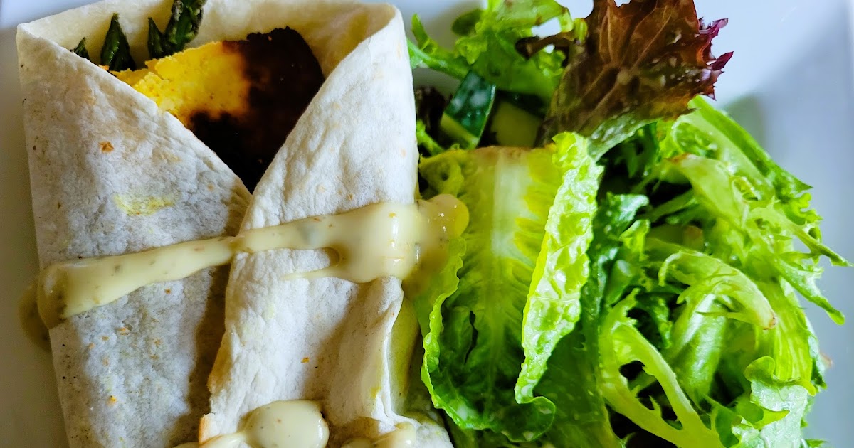 Wrap aux asperges grillées et tofu