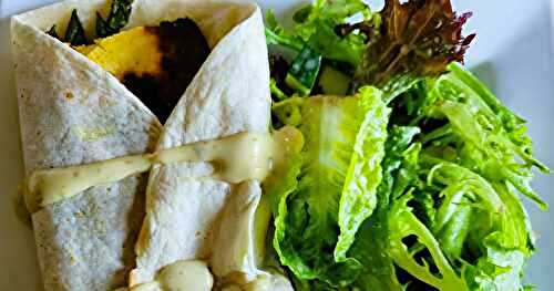 Wrap aux asperges grillées et tofu