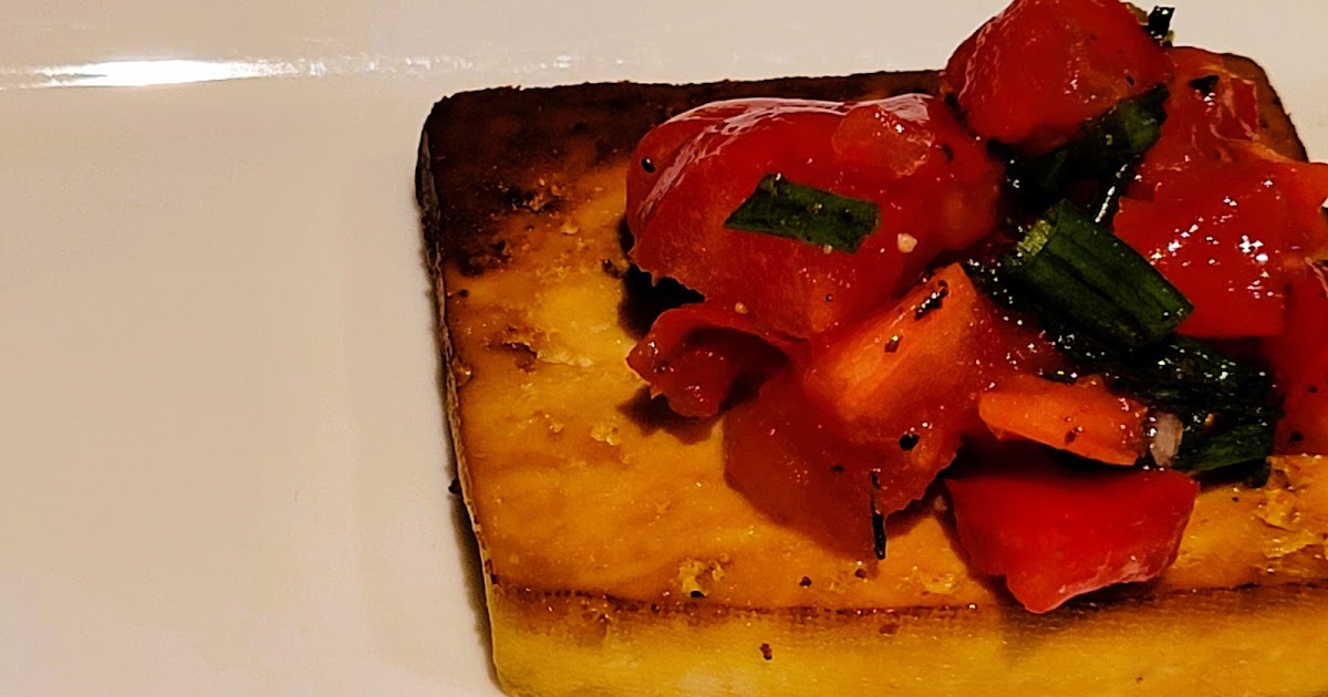 Bruschetta sur tofu grillé