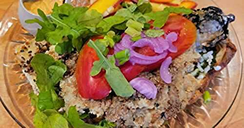 Schnitzel d'aubergine et salade de carotte