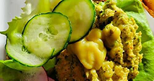 Burger vert au tofu et petits pois