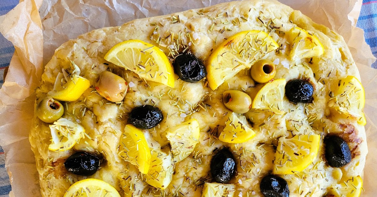 Focaccia aux olives et citron confit 