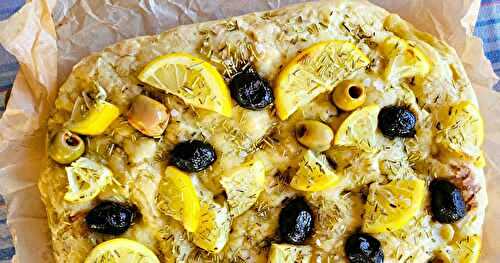 Focaccia aux olives et citron confit